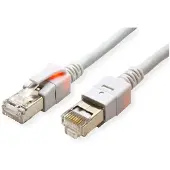 EasyLan DualBoot LED-patchkabel RJ45 S/FTP Cat.6 (klasse E), met saCon-connector, LSOH, grijs, 2 meter