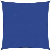 vidaXL Zonnezeil 160 g/m² vierkant 3x3 m HDPE blauw
