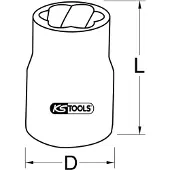 Ks Tools 9133861 9133861 Kracht-dopsleutelinzet 11.0 mm 3/8 3/8 (10 mm)