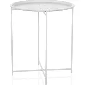 Hjh LIVING Bijzettafel / salontafel / sofatafel ALLRUND metaal wit