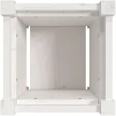 vidaXL Plantenbak 31x31x31 cm massief grenenhout wit