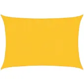 vidaXL Zonnezeil 160 g/m² rechthoekig 2x3 m HDPE geel