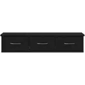 vidaXL Wandkast 88x26x18,5 cm spaanplaat zwart eikenkleurig