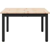 vidaXL Salontafel, naturel, 60 x 60 x 36 cm, massief grenenhout