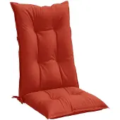 vidaXL Stoelkussens 2 st hoge rug 120x50x7 cm stof gemêleerd rood
