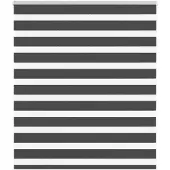 vidaXL Dubbele rolgordijn, zwart, 135x100 cm, stofbreedte 130,9 cm, polyester