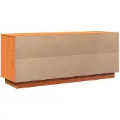 vidaXL Schoenenkast 110x34x45 cm massief grenenhout wasbruin