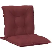 vidaXL Stoelkussens 2 st lage rug 100x50x7 cm stof gemêleerd wijnrood