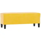 vidaXL Bankje 100x35x41 cm fluweel geel