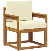 vidaXL Buitensofa Massief Acacia Hout en Polyester Naturel