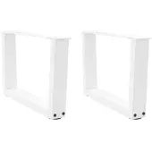 vidaXL Salontafelpoten 2 st V-vormig 60x(30-31,3) cm staal wit