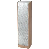 Hjh OFFICE PRO SIGNA R50 CE - Walnoot/Zilver Roldeurkast Hoogte van de map | 5 OH Chrome metaal handgreep