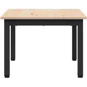 vidaXL Salontafel, naturel, 50 x 50 x 36 cm, massief grenenhout