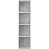 vidaXL Boekenkast/tv-meubel 36x30x143 cm bewerkt hout betongrijs