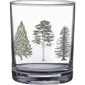 Clayre & Eef Waterglas 230 ml Glas Dennenbomen Drinkbeker Transparant Drinkbeker