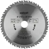 Wolfcraft - Cirkelzaagblad 210x30mm - 30 Tanden - voor cirkelzaag - HM, serie bruin - 6737000