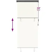 vidaXL Rolgordijn voor buiten 120x250 cm crème
