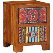 vidaXL Nachtkastje 35x35x45 cm massief acaciahout