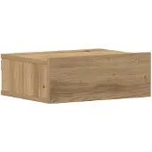 vidaXL Nachtkastje zwevend 40x32x15 cm bewerkt hout artisanaal eiken