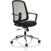 Hjh OFFICE Bureaustoel / Draaistoel SEDIOLO B Zitting Stof / Rug mesh zwart
