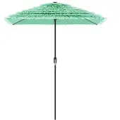 vidaXL Parasol met stalen mast, groen, 300x200x250 cm