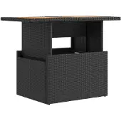 vidaXL Buiten Eettafel Set 5 st Zwart