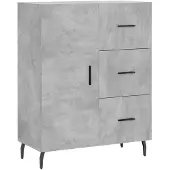 vidaXL Hoge kast 69,5x34x180 cm bewerkt hout betongrijs