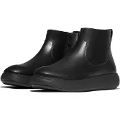FitFlop Women IQ-Comff Leather Zip Ankle Boots All Black-Schoenmaat 42