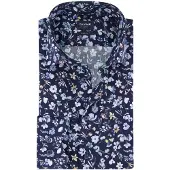 Olymp overhemd donkerblauw strijkvrij modern fit katoen