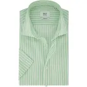 Eterna Groen gestreept overhemd Modern fit