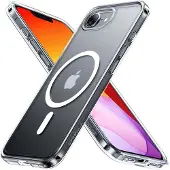 Torras Guardian Magnetic Hoesje Geschikt voor Apple iPhone 17e / 16e - Compatibel met MagSafe / Qi2 - Matte Beschermhoes - Back Cover met Magneet Transparant