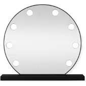 Sensahome Hollywood-spiegel met verlichting – 3 standen – 2700 K/4500 K/6400 K – Make-upspiegel – verstelbare lichtintensiteit – 40 cm – Zwart