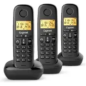 Gigaset Basic 100 Trio, draadloze telefoonset, zwart