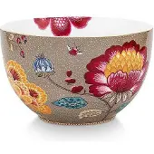 Pip studio Kom Home Bowl Blooming Tales Fantasy Khaki 23 cm