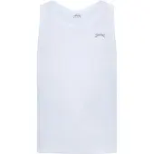Slazenger Heren Katoenen Mouwloos Vest Top (Wit)