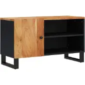 vidaXL Tv-meubel 80x33x46 cm massief acaciahout en bewerkt hout