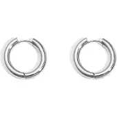 Yehwang Oorringen zilver groot - Roestvrij Staal - UNISEX