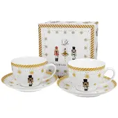 Duo Set van 2 Kerst Mokken met Balerina - 250ml, Cadeau Verpakking
