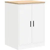 vidaXL Garagekast 60x51x85 cm massief grenenhout wit