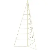 vidaXL Metalen kerstboom KUOPIO 180 cm Staal Goud