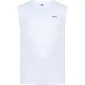 Slazenger Heren Logo Katoenen Vest Top (Wit)