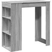 vidaXL Barkruk met plank, grijs Sonoma, 102x50x103,5 cm, houtvezel