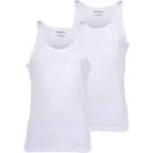 Emporio Armani Heren Set van 2 witte T-shirts (M), Homewear, Katoen, Mouwloos / spaghettibandjes EM005315_AF24322
