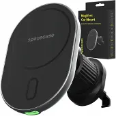 Spacecase MagVent: Draadloze Autohouder met Inductielader (15W)