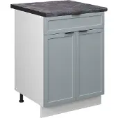 Vicco Keukenonderkast Fame-Line Licht blauw-grijs 60 cm met lade, WB Antraciet, Model 50845