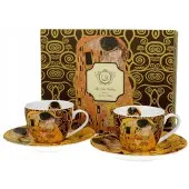 Duo De Kiss Brown Espresso Kopjes Set (2 stuks) - Gustav Klimt