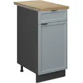 Vicco Keukenonderkast Fame-Line Licht blauw-grijs 40 cm , WB Eik, Model 50628