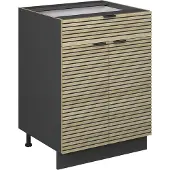 Vicco Keukenonderkast Fame-Line Eiken paneel 60 cm met lade, zonder werkblad, Model 51304