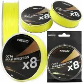 Neco Octa Braid Expedition X8 Vislijn 150m 0,16mm Geel