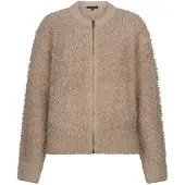 Red Button Rb bomber knit boucle latte